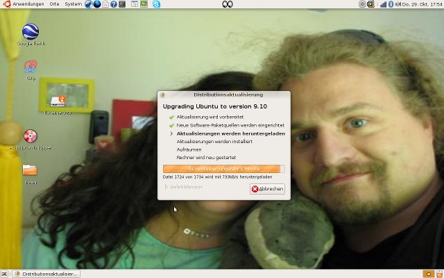 Distributions-Upgrade auf Ubuntu 9.10 - Screenshot