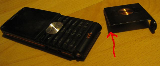 Kaputtes Sony Ericsson W350i.