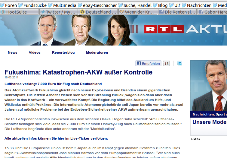 Screenshot RTL-News.