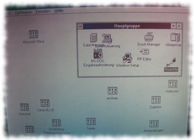 Der Desktop unter Windows 3.11