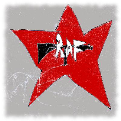 Verunglcktes Logo der Rote Armee Fraktion.