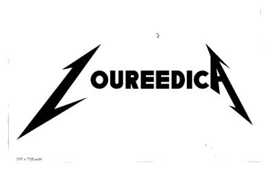 Selbst entworfenes Logo Loureedica als Kombination von Lou Reed mit Metallica.