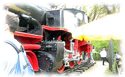 Schlechtes Photo vom Pngelanton (Dampflokomotive a.D.).