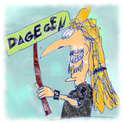 Zeichnung: Ulf demonstriert DAGEGEN!