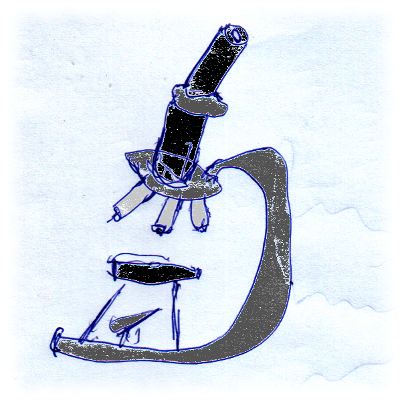 Zeichnung von Mikroskop.