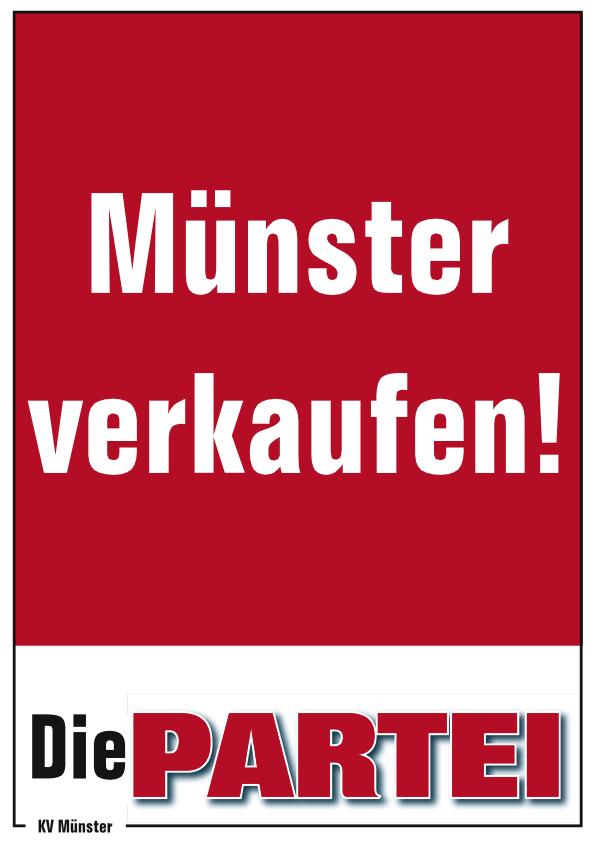 PARTEI-Plakat Münster verkaufen!