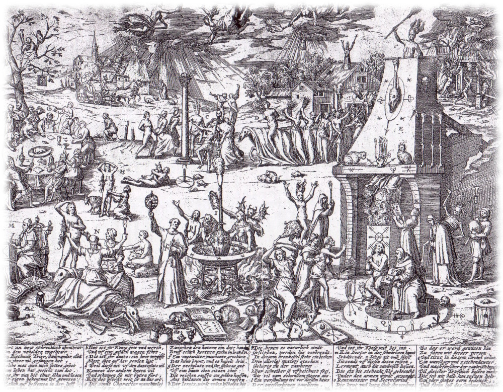Flugblatt Hexenjagd aus der Renaissance