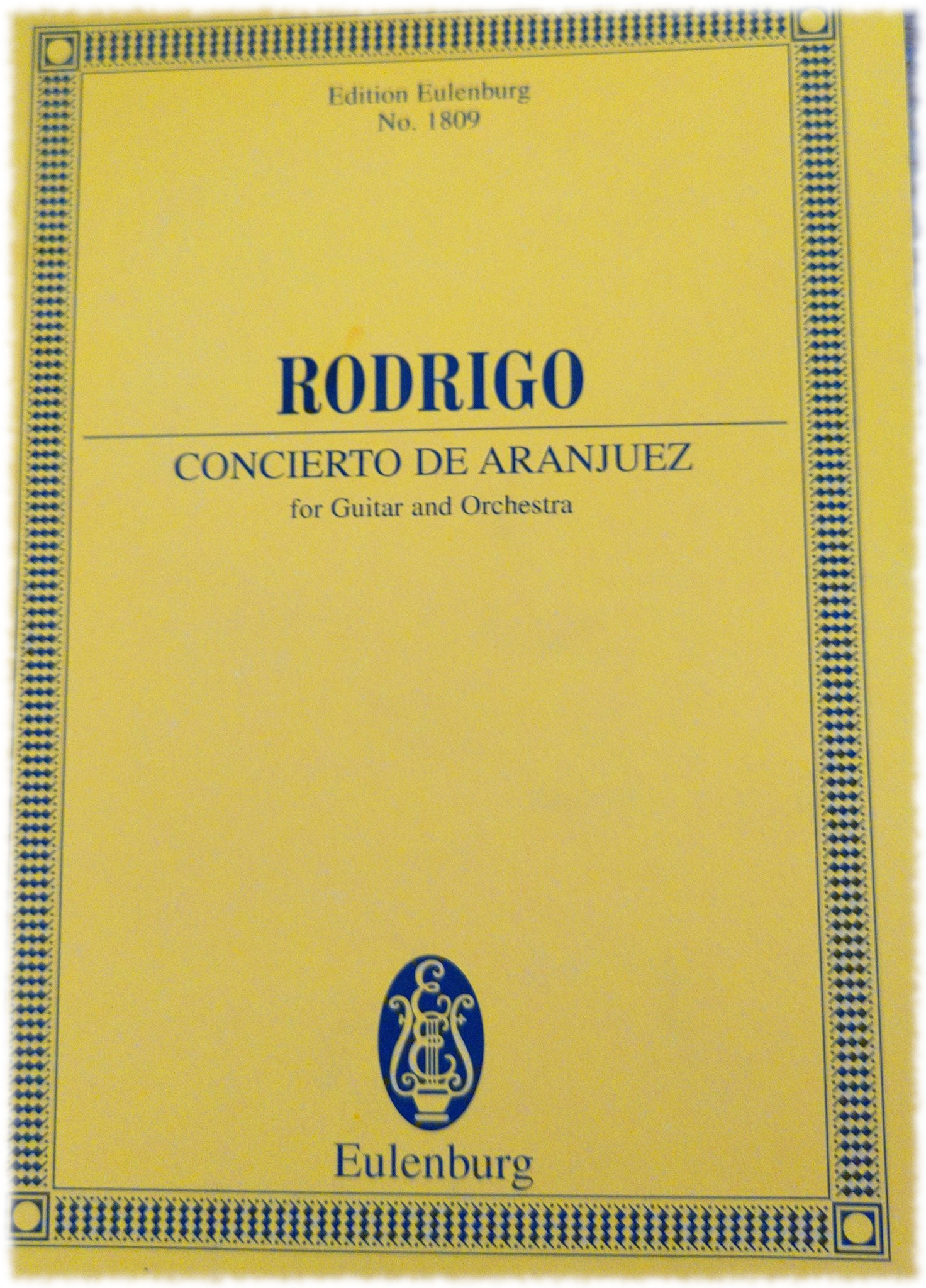 Studienpartitur Concierto de Anranjuez von Joaquin Rodrigo (Danke, Anneke!)