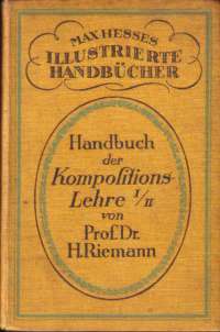 Buchdeckel: Riemann, Handbuch der Kompositionslehre, 1889-1916